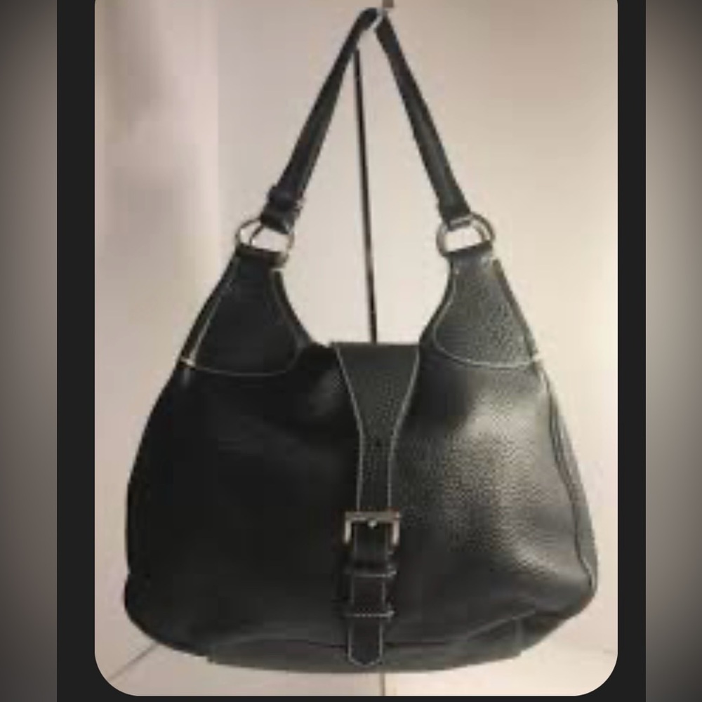 EUC AUTHENTIC PRADA Ladies Black
Leather Handbag Large